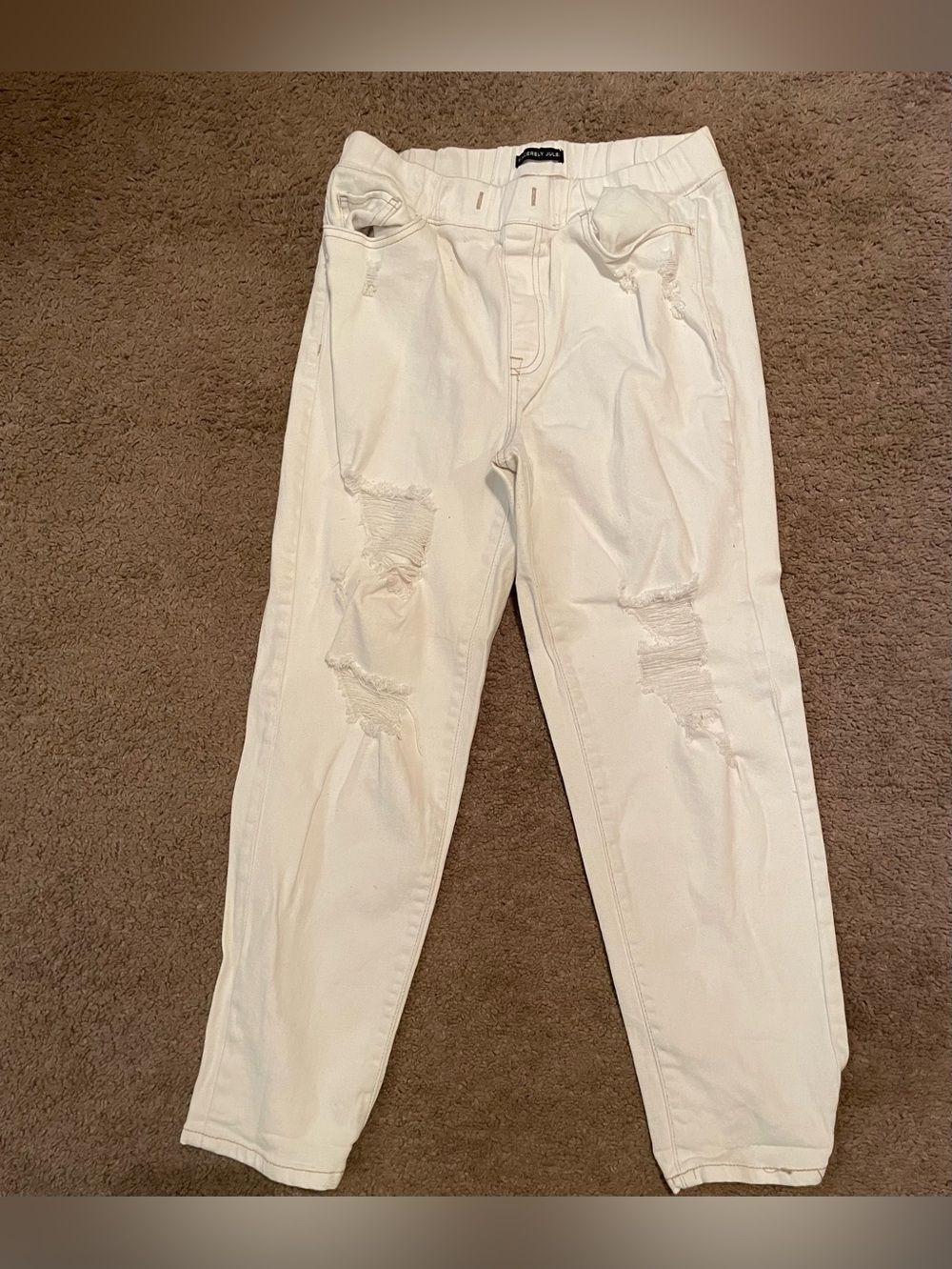 Sincerely Jules White Distressed Mom Jeans